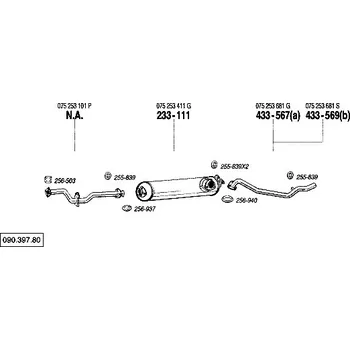 Výfuková trubka výfuková trubka zadní Bosal 433-569