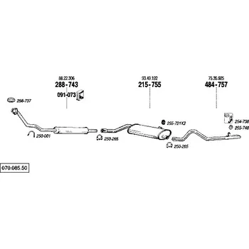 Výfuková trubka výfuková trubka zadní Bosal 484-757