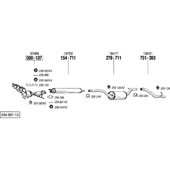 Výfuková trubka výfuková trubka zadní Bosal 751-393