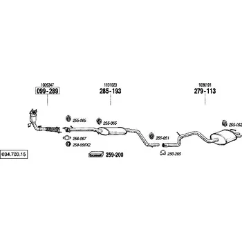 Katalyzátor katalyzátor Bosal 099-289