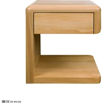 Jídelní stůl ImportWorld Noční stolek Cornell masiv - buk v42 x š40 x h40 cm (Barva dřeva: Buk)