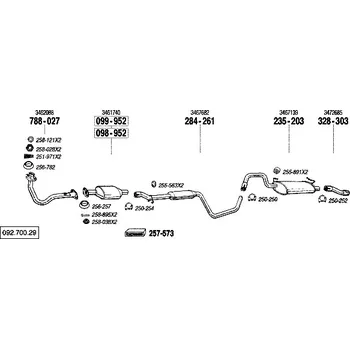 Katalyzátor katalyzátor Bosal 099-952