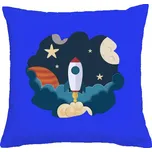 Polštář bavlněný s potiskem let do vesmíru