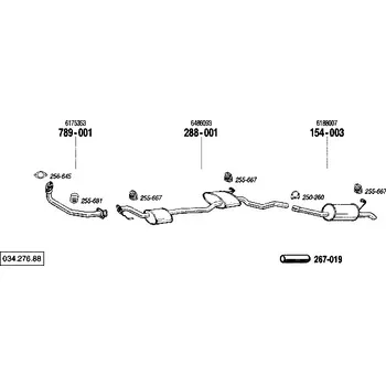 Výfuková trubka výfuková trubka přední Bosal 789-001