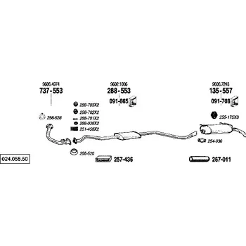 Výfukový systém výfuková trubka přední Bosal 737-553