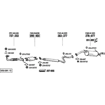 Katalyzátor katalyzátor Bosal 099-464