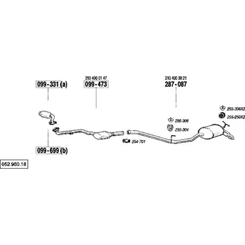 Katalyzátor katalyzátor Bosal 099-699