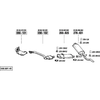 Katalyzátor katalyzátor Bosal 090-101