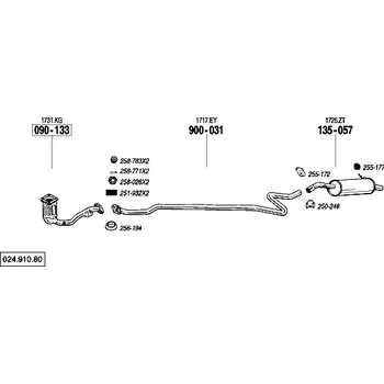 Výfuková trubka výfuková trubka střední Bosal 900-031