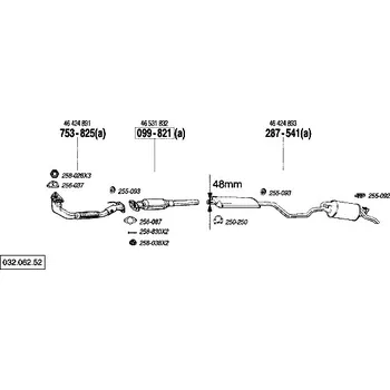 Výfuková trubka výfuková trubka přední Bosal 753-825