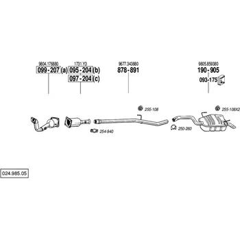 Katalyzátor katalyzátor Bosal 099-207