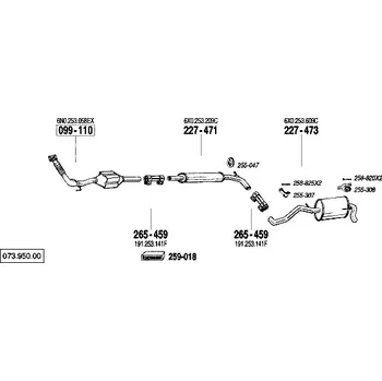 Katalyzátor katalyzátor Bosal 099-110