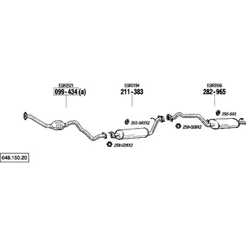 Katalyzátor katalyzátor Bosal 099-434