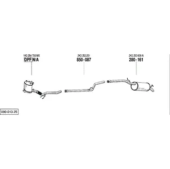 Filtr pevných částic filtr pevných částic Bosal JM1-078