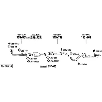 Výfuková trubka výfuková trubka přední Bosal 753-801