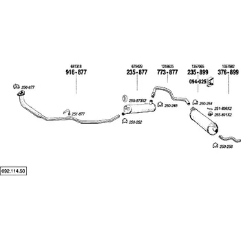 Výfukový systém výfuková trubka zadní Bosal 376-899