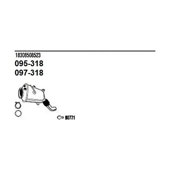 Filtr pevných částic filtr pevných částic Bosal 095-318
