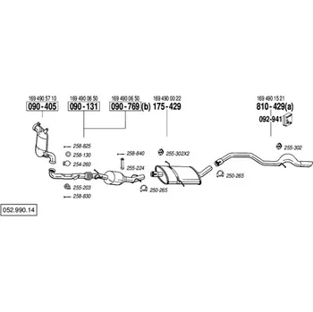 Výfuková trubka výfuková trubka zadní Bosal 810-429