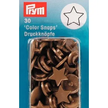 plastové druky PRYM hvězdičky zlaté