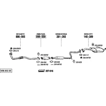 Katalyzátor katalyzátor Bosal 099-559