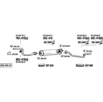 Výfuková trubka výfuková trubka přední Bosal 882-415