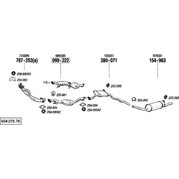 Výfuková trubka výfuková trubka přední Bosal 787-253
