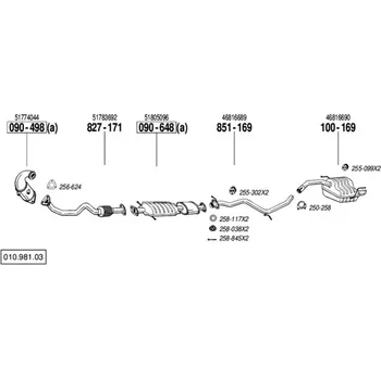 Výfuková trubka výfuková trubka přední Bosal 827-171