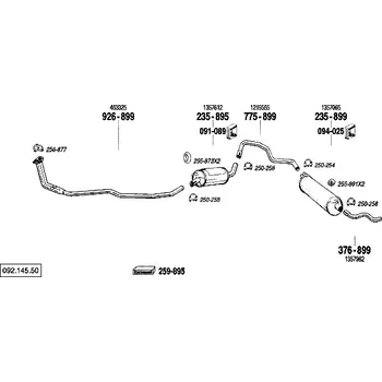 Výfukový systém výfuková trubka přední Bosal 926-899