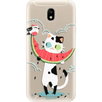 Telefonní příslušenství Odolné silikonové pouzdro iSaprio - Cat with melon - Samsung Galaxy J5 2017