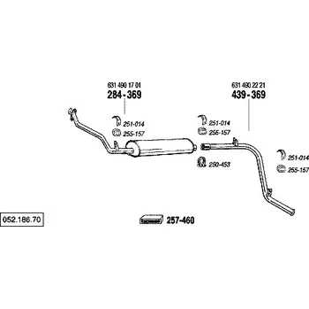 Výfuková trubka výfuková trubka zadní Bosal 439-369