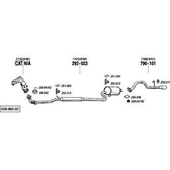 Výfuková trubka výfuková trubka zadní Bosal 790-101