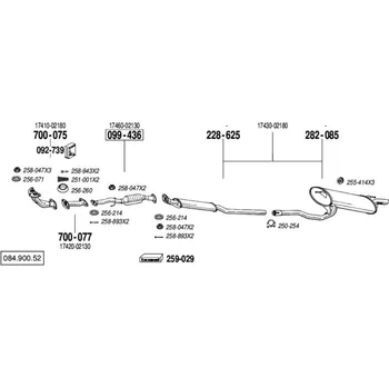 Katalyzátor katalyzátor Bosal 099-436