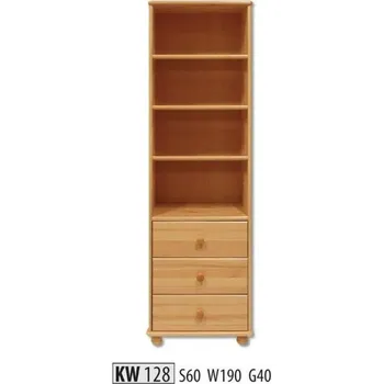 Knihovna ImportWorld Knihovna Drake masiv v190 x š60 x h40 cm (Barva dřeva: Ořech)