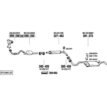 Katalyzátor katalyzátor Bosal 099-284