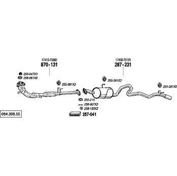 Výfuková trubka výfuková trubka přední Bosal 870-131