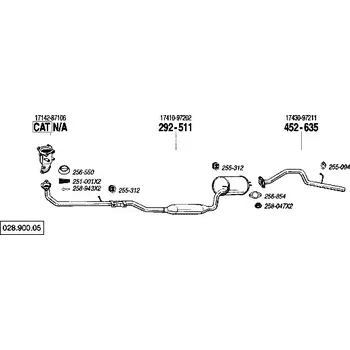 Výfuková trubka výfuková trubka zadní Bosal 452-635