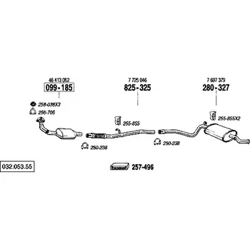 Výfuková trubka výfuková trubka střední Bosal 825-325