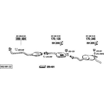 Katalyzátor katalyzátor Bosal 099-484