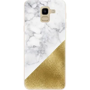 Pouzdro na mobilní telefon Odolné silikonové pouzdro iSaprio - Gold and WH Marble - Samsung Galaxy J6