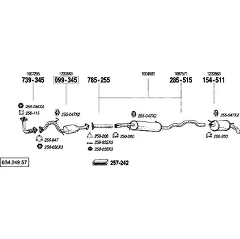 Katalyzátor katalyzátor Bosal 099-345