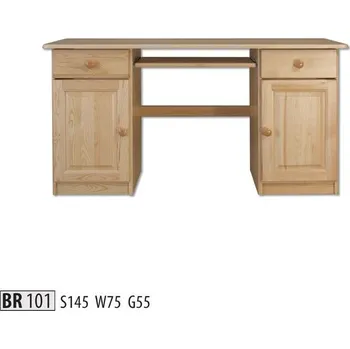 ImportWorld Psací stůl Gabriel masiv v75 x š145 x h55 cm (Barva dřeva: Olše)