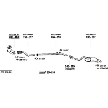 Katalyzátor katalyzátor Bosal 099-483