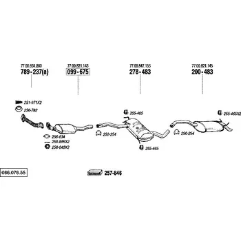 Katalyzátor katalyzátor Bosal 099-675
