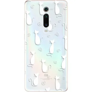 Pouzdro na mobilní telefon Odolné silikonové pouzdro iSaprio - Cat pattern 05 - white - Xiaomi Mi 9T Pro