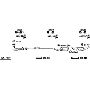 Výfuková trubka výfuková trubka přední Bosal 786-883