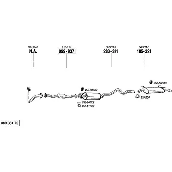 Katalyzátor katalyzátor Bosal 099-837