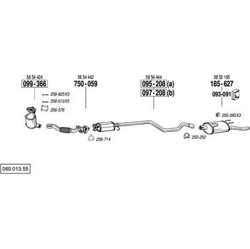Filtr pevných částic filtr pevných částic Bosal 095-208