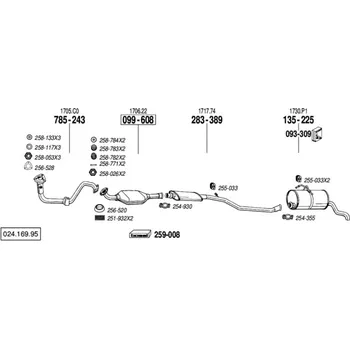 Katalyzátor katalyzátor Bosal 099-608