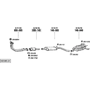 Výfuková trubka výfuková trubka přední Bosal 850-005