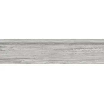 Dlažba Alba - schodovka rektifikovaná 29,8x119,8 šedá DCPVF733